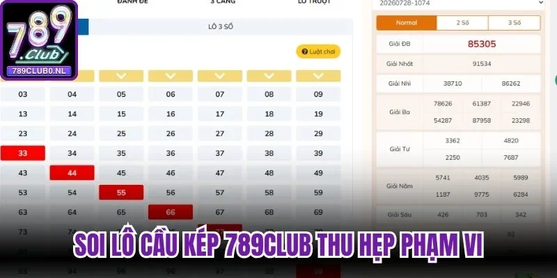 Soi lô cầu kép 789Club thu hẹp phạm vi