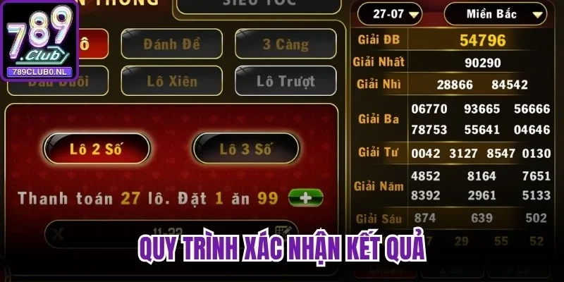 Quy trình xác nhận kết quả